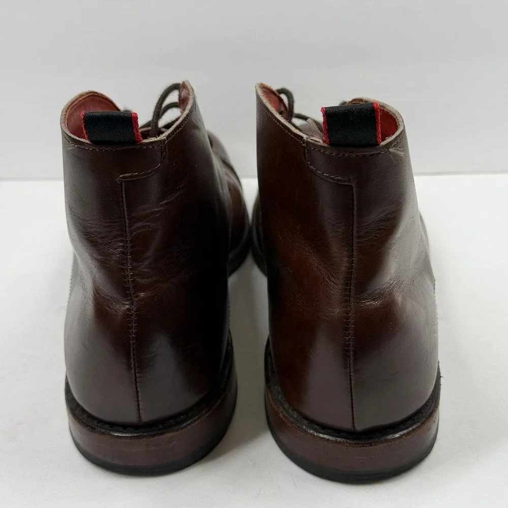 Allen Edmonds Bleecker Street Cap Toe Chukka Dress Boots Brown Size 9.5